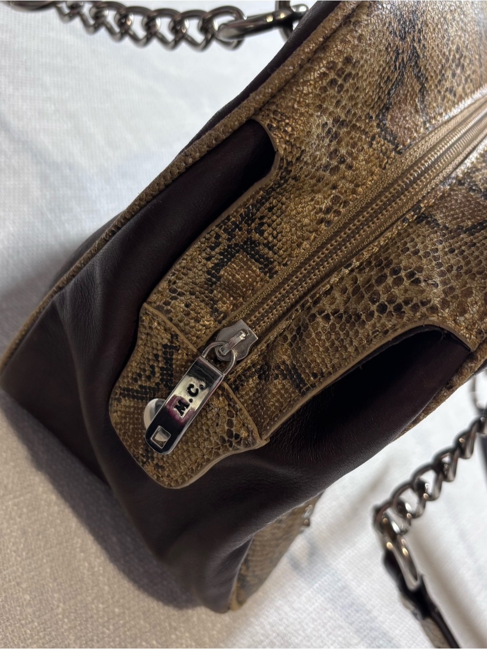 Vintage Y2K M.C Monte Carlo Bling Rhinestone Shoulder Bag Purse - Picture 4 of 5